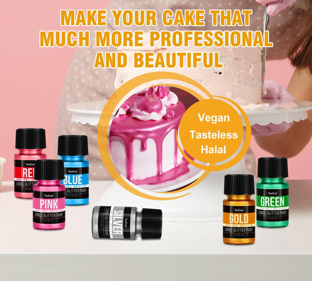 YumCraft red glitter bottle adds bold sparkle to chocolates