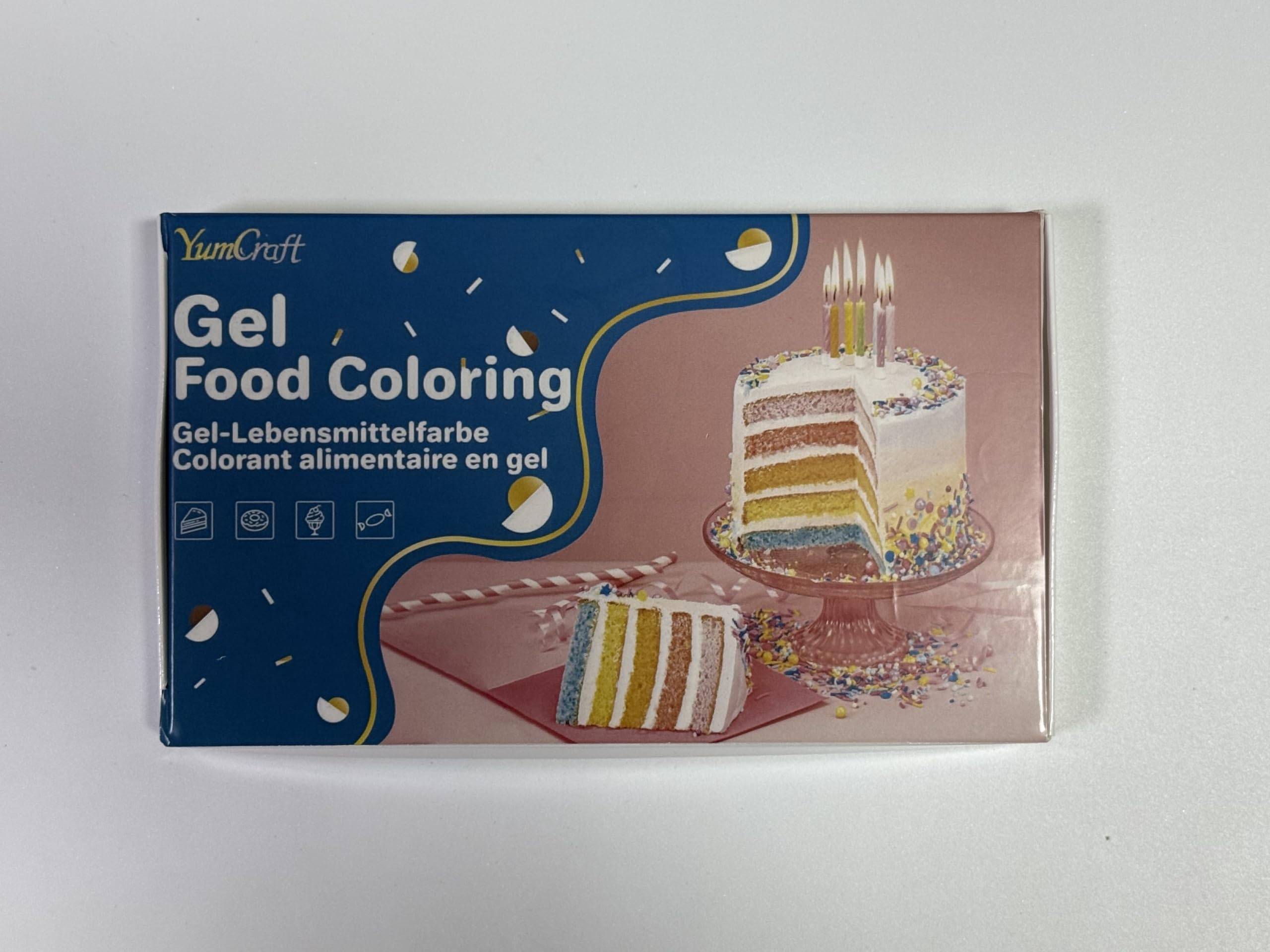 YumCraft packaging contents include bottles for quick color work.