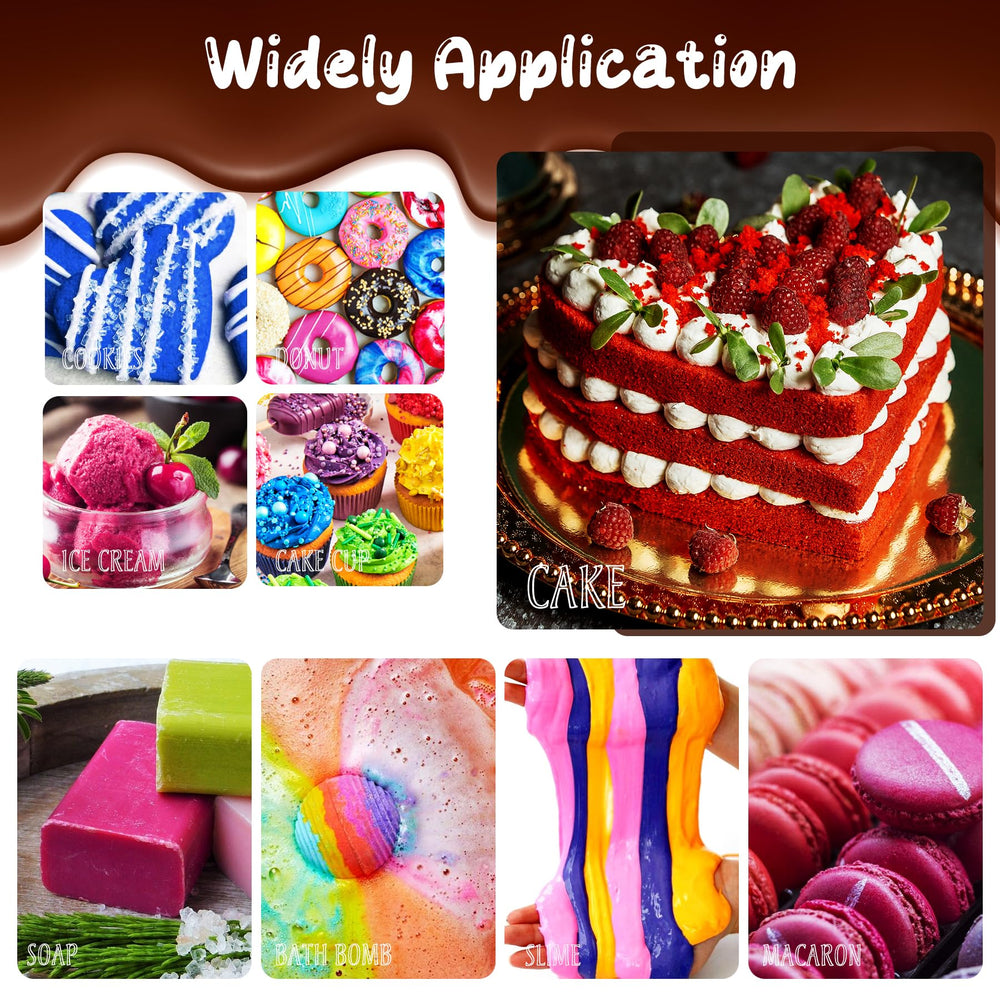 YumCraft soaps and bath bombs colored with gel dyes for DIY projects.