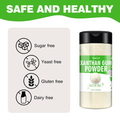 YumCraft Xanthan Gum Powder pour action illustrates smooth emulsification for dressings and sauces.