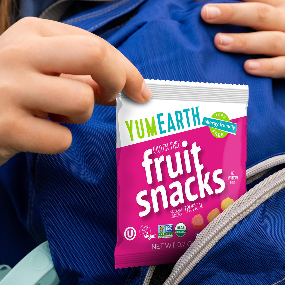 YumEarth allergen-free certification reassuring for allergy-aware households.