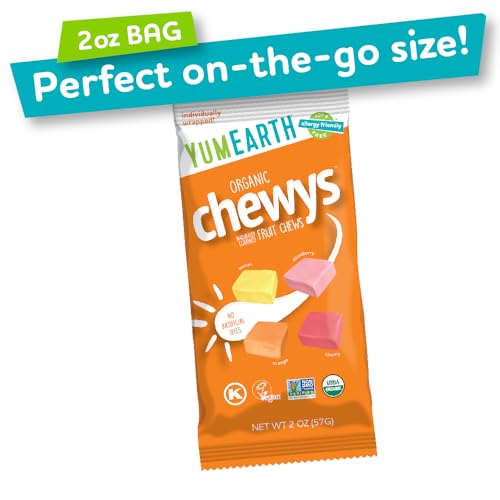 YumEarth Candy Chewys Organic Gng open-label display showing freshness