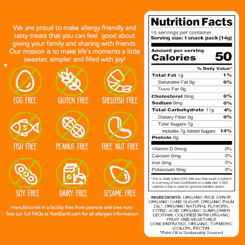 YumEarth Chewys with assorted fruit flavors for refreshing school snacks.