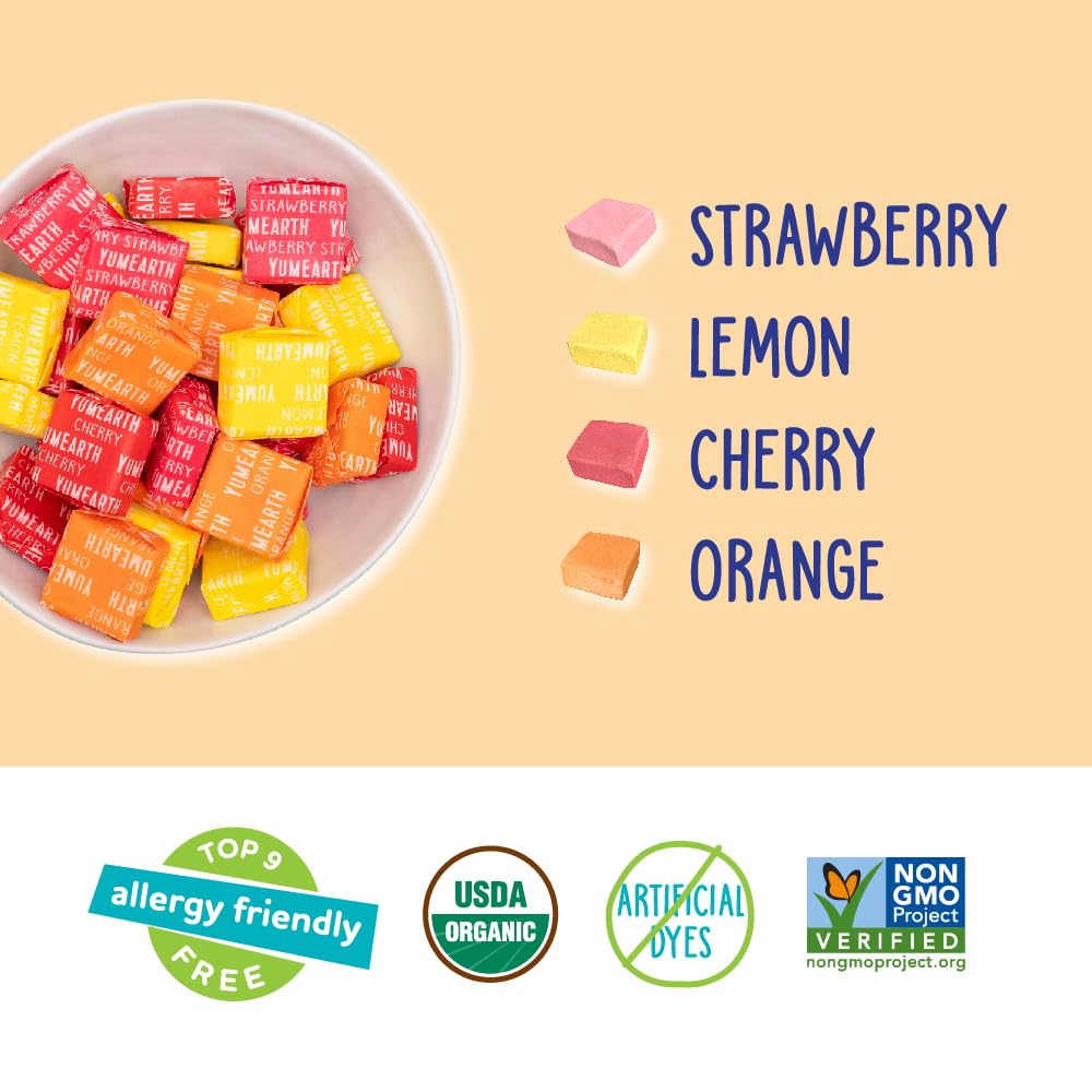 YumEarth Chewys individually wrapped candies, convenient on-the-go