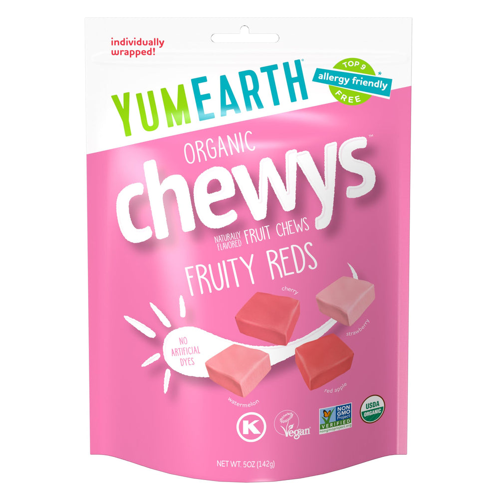 YumEarth Chewys Organic Fruity Reds bottle shows vibrant color for sauces and glazes