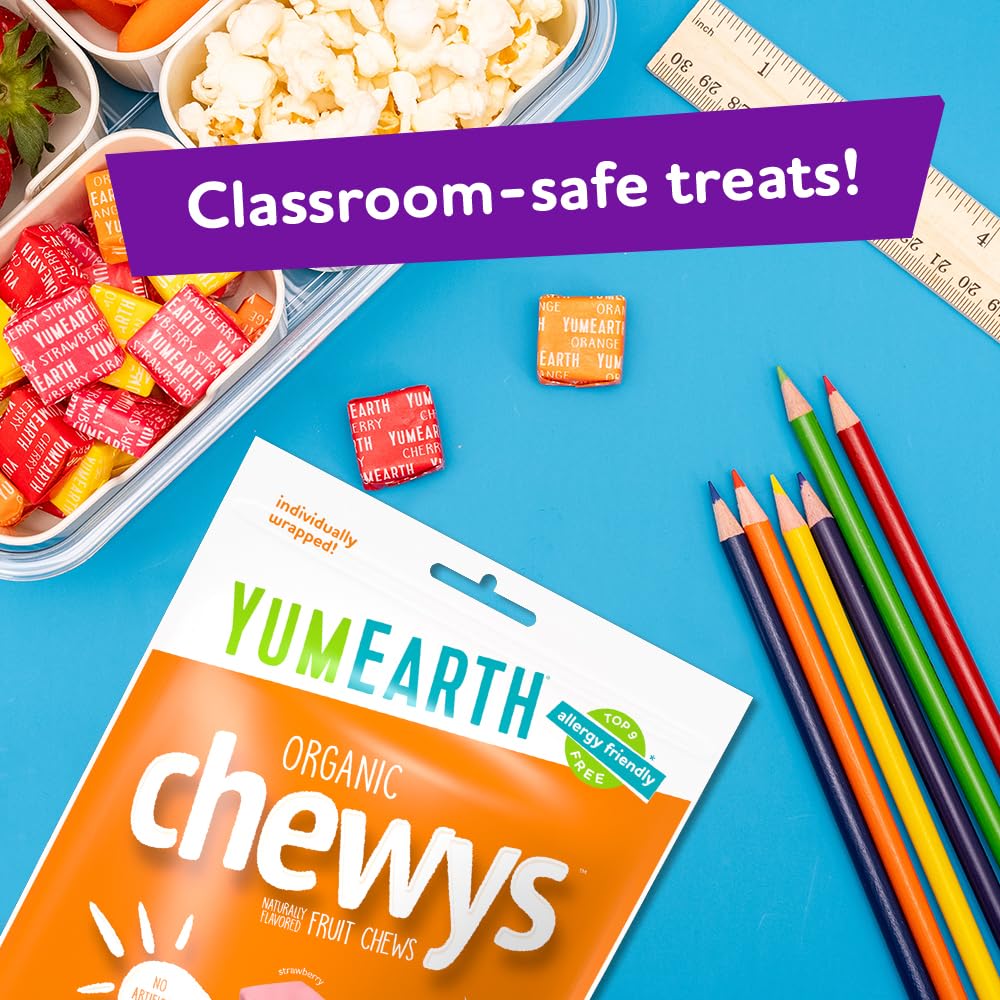 YumEarth Chewys six 5-ounce bags in pack, gluten-free and Non-GMO