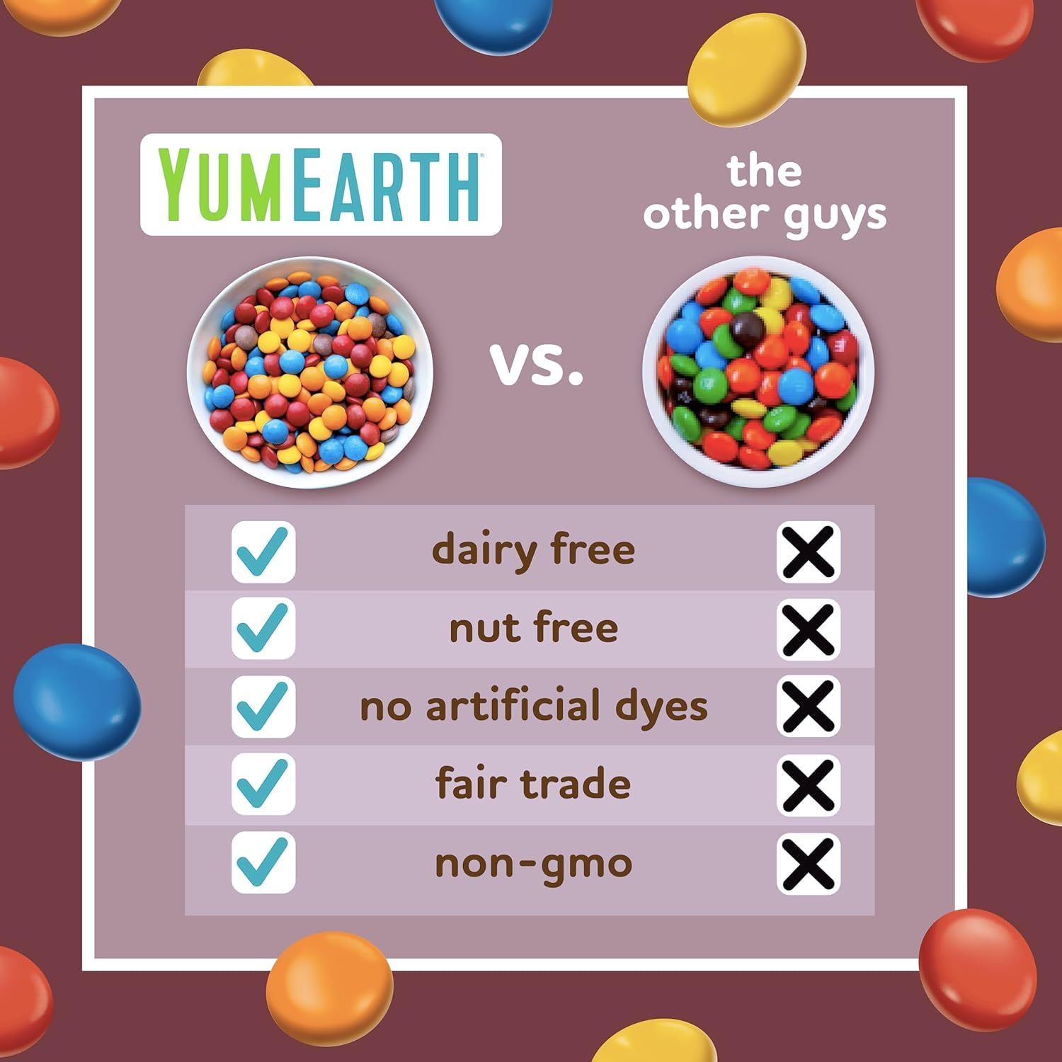 YumEarth allergen-free icon highlighting avoided allergens