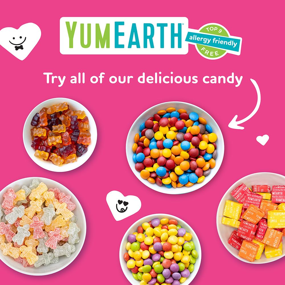 Class party display of YumEarth treats invites sharing among friends.
