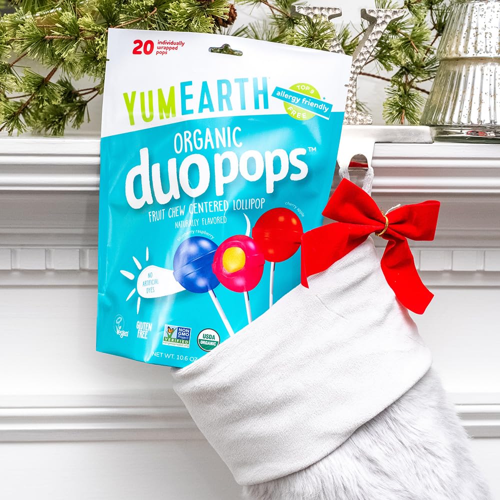 YumEarth Duo Pops pack image, 20-count package ready for sharing.