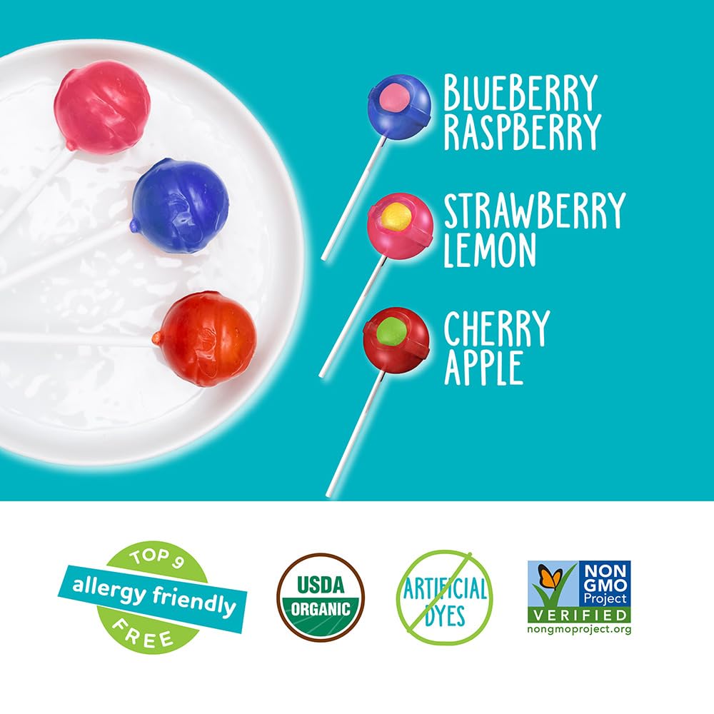 YumEarth Duo Pops allergen-free label, suitable for allergy-conscious snacking.