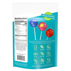 YumEarth Duo Pops candy shell detail, glossy outer layer with chewy center.