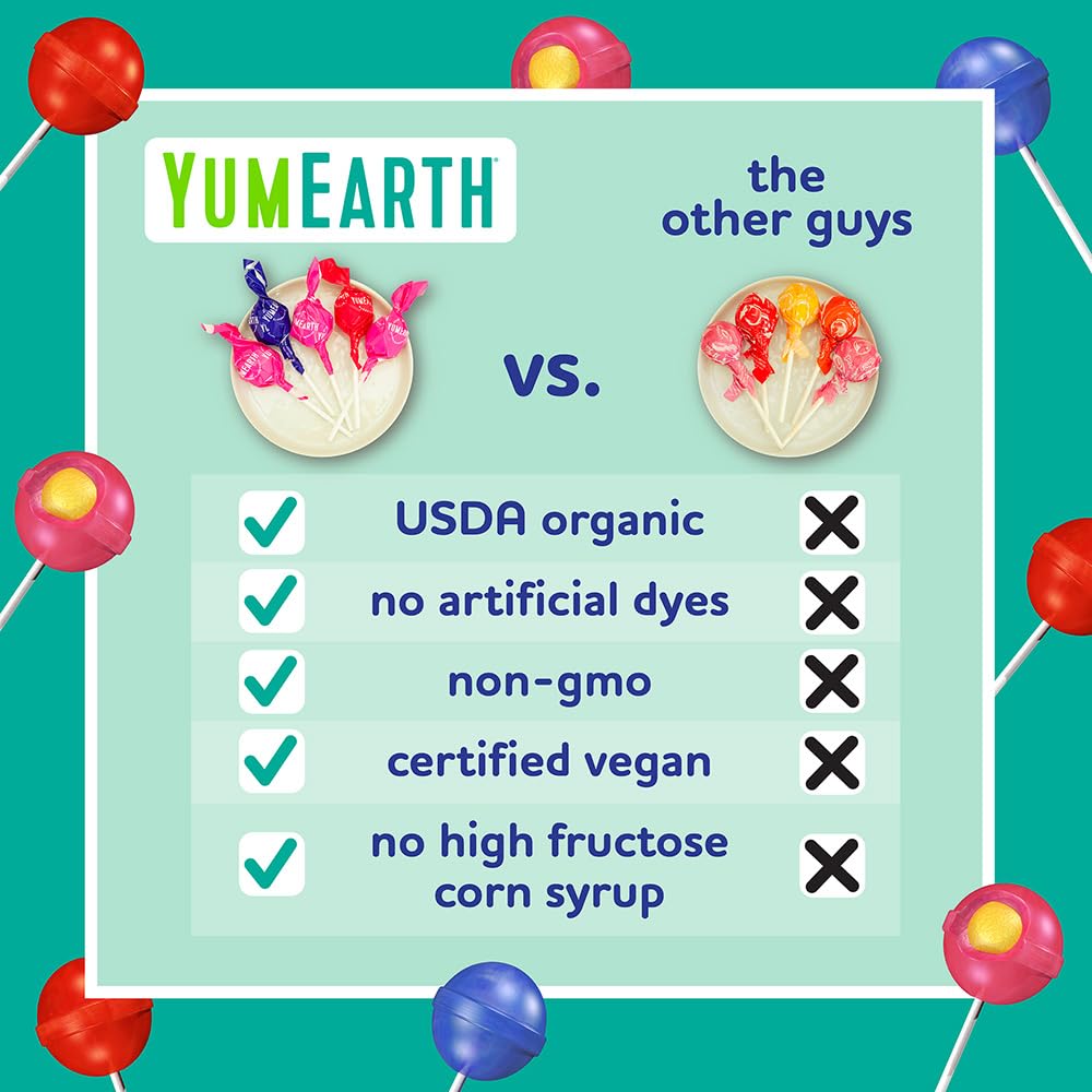 YumEarth Duo Pops organic vegan candy, Non-GMO and gluten-free.