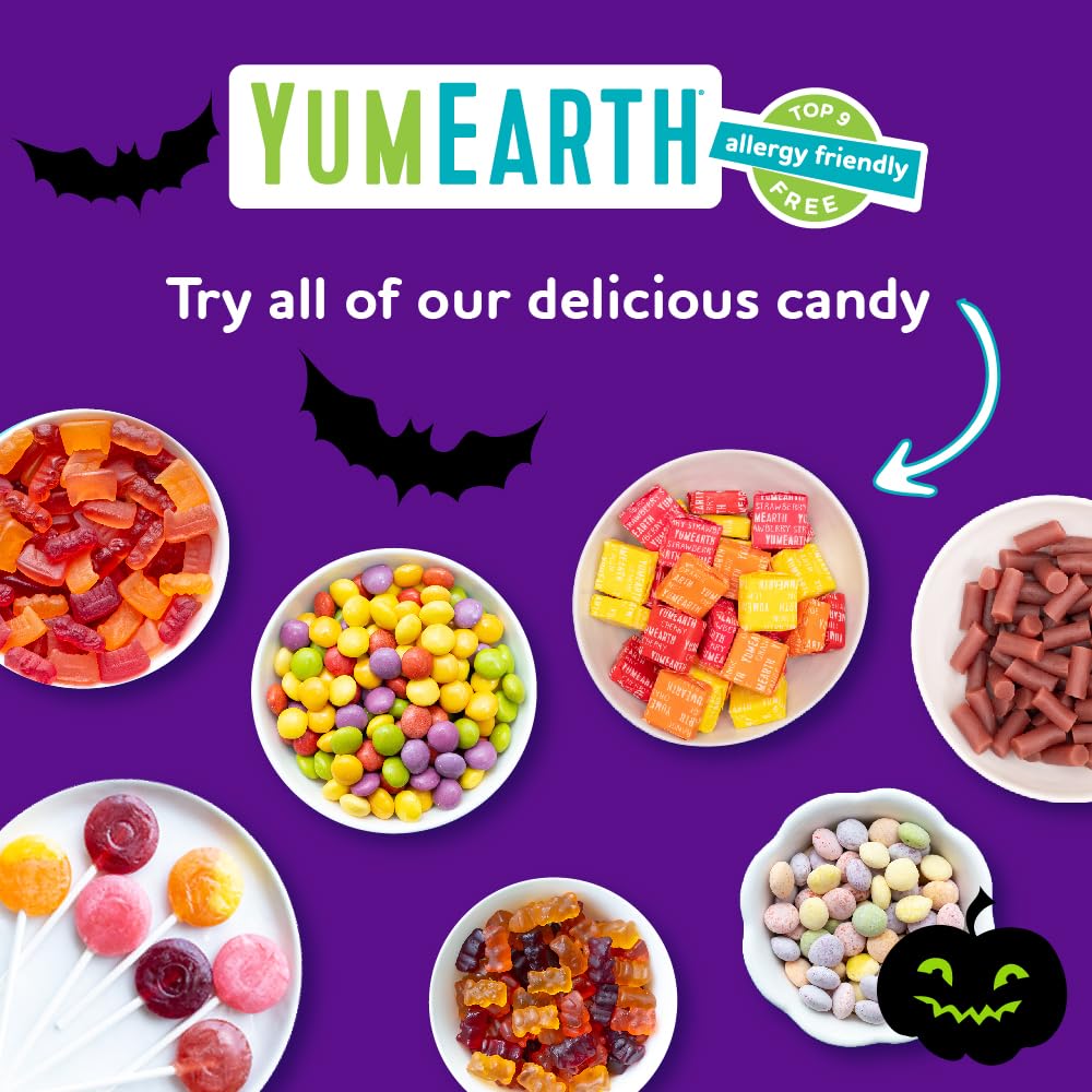 YumEarth Flavor Variety including berry, cherry, mango, watermelon lollipops.