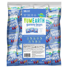 YumEarth Gummy Bears assorted flavors packaging highlights allergy-friendly snack options for kids.