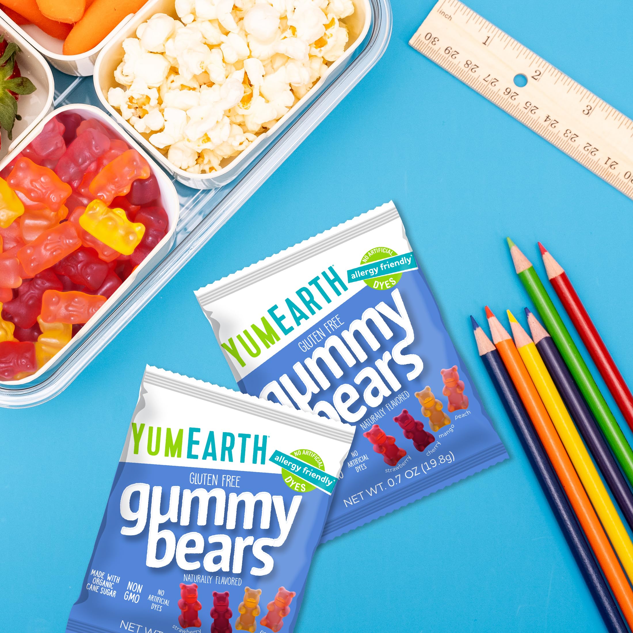 YumEarth Gummy Bears USDA Organic and Non-GMO certification conveys trusted quality.