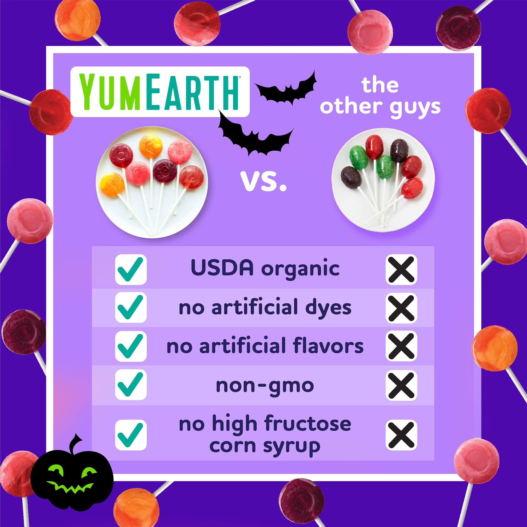 YumEarth Individually Wrapped Pops, perfect for party favors and on-the-go.
