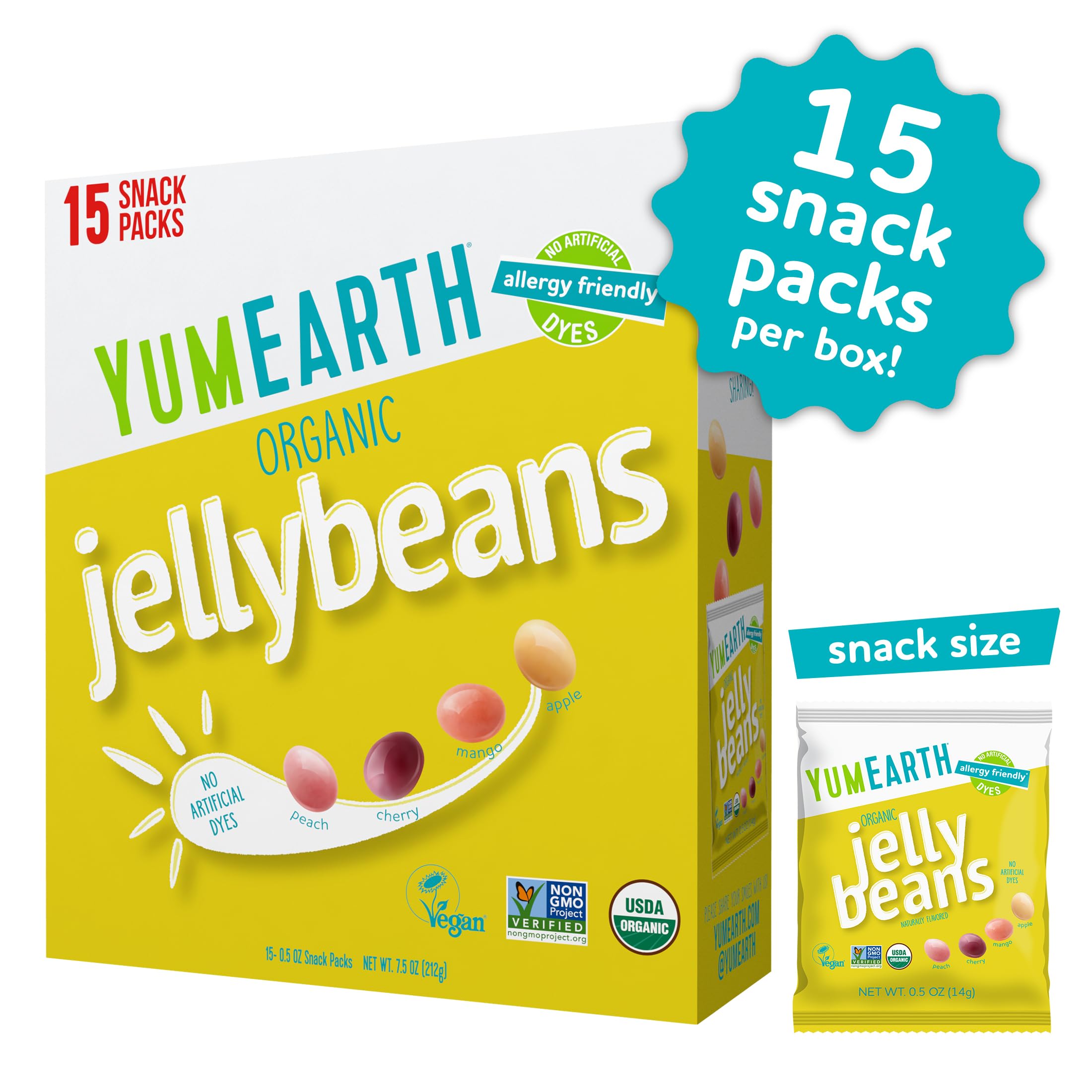 YumEarth Jelly Beans colored with real fruit and vegetable juices