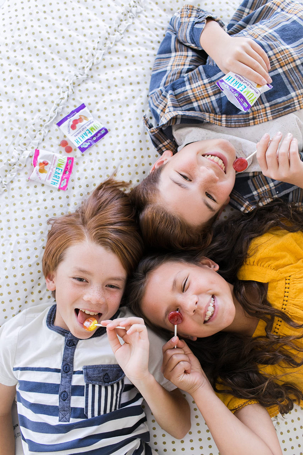 YumEarth organic non-GMO lollipops with colorful varieties and no artificial colors.