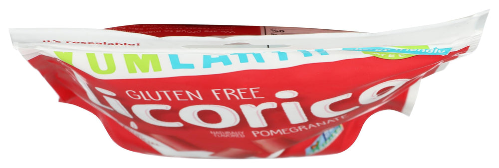 No artificial dyes in YumEarth licorice colored by real fruit juices.