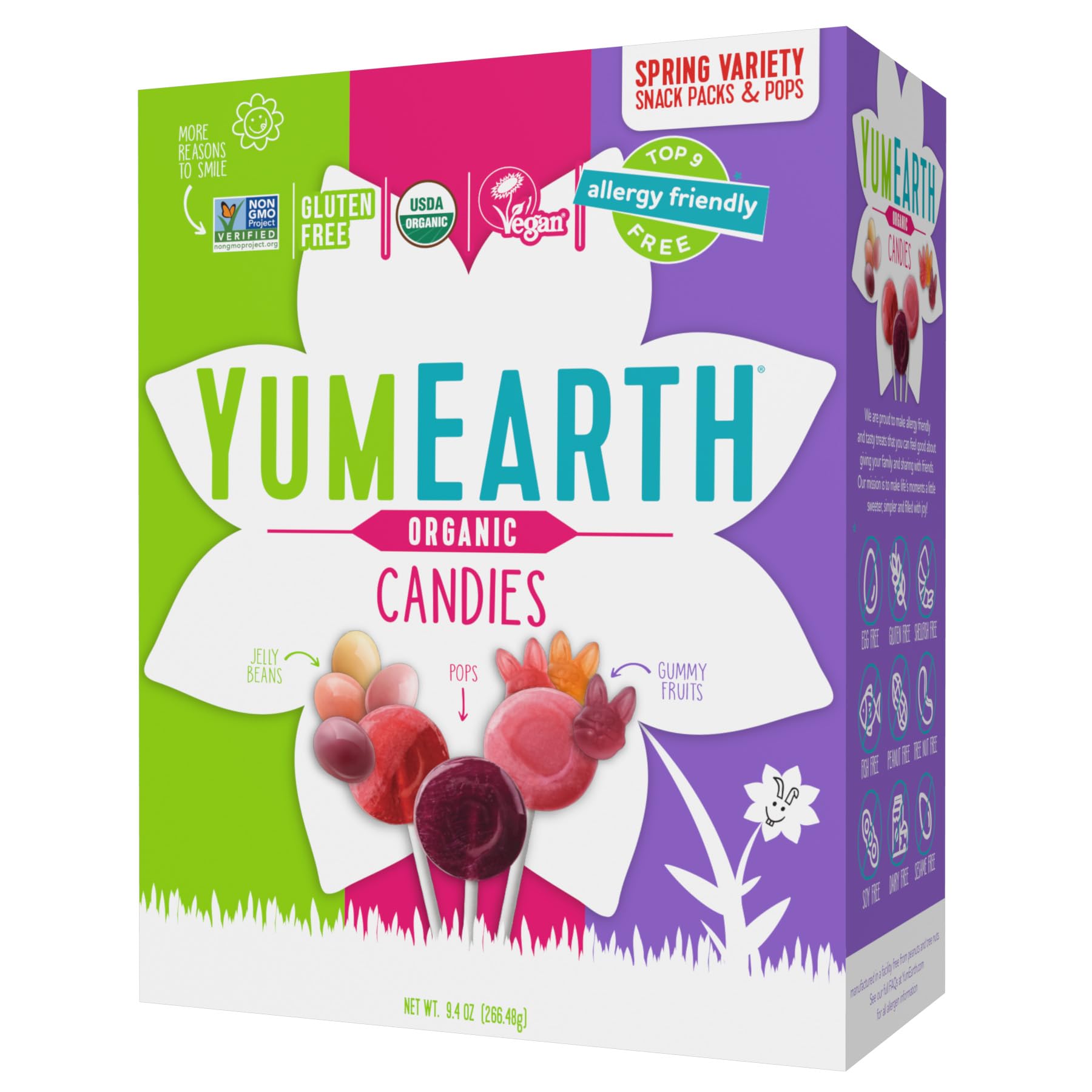 YumEarth organic Easter gummy fruits in a variety box for allergy-friendly snacking
