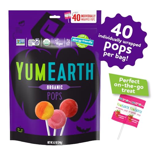 YumEarth Organic Lollipops with no artificial dyes and natural color.