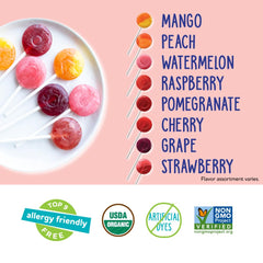 YumEarth Organic Pops artificial-dyes-free coloring from real fruit and veg