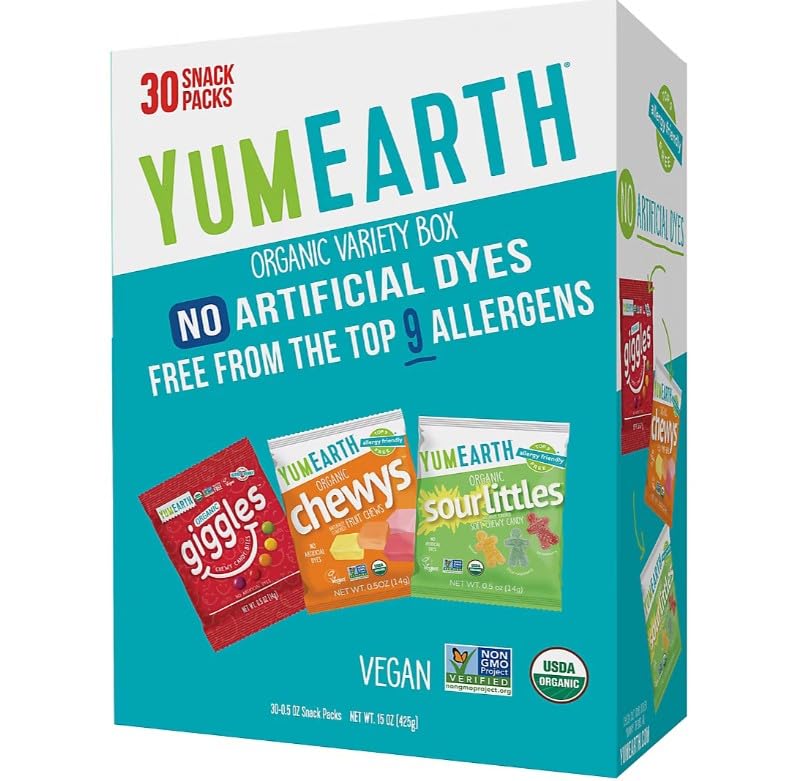YumEarth Sour Littles pack with tangy fruit flavors for on-the-go snacking