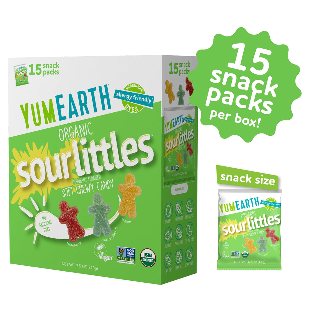 YumEarth Sour Littles varied flavors showcase fruity notes for on-the-go snacking