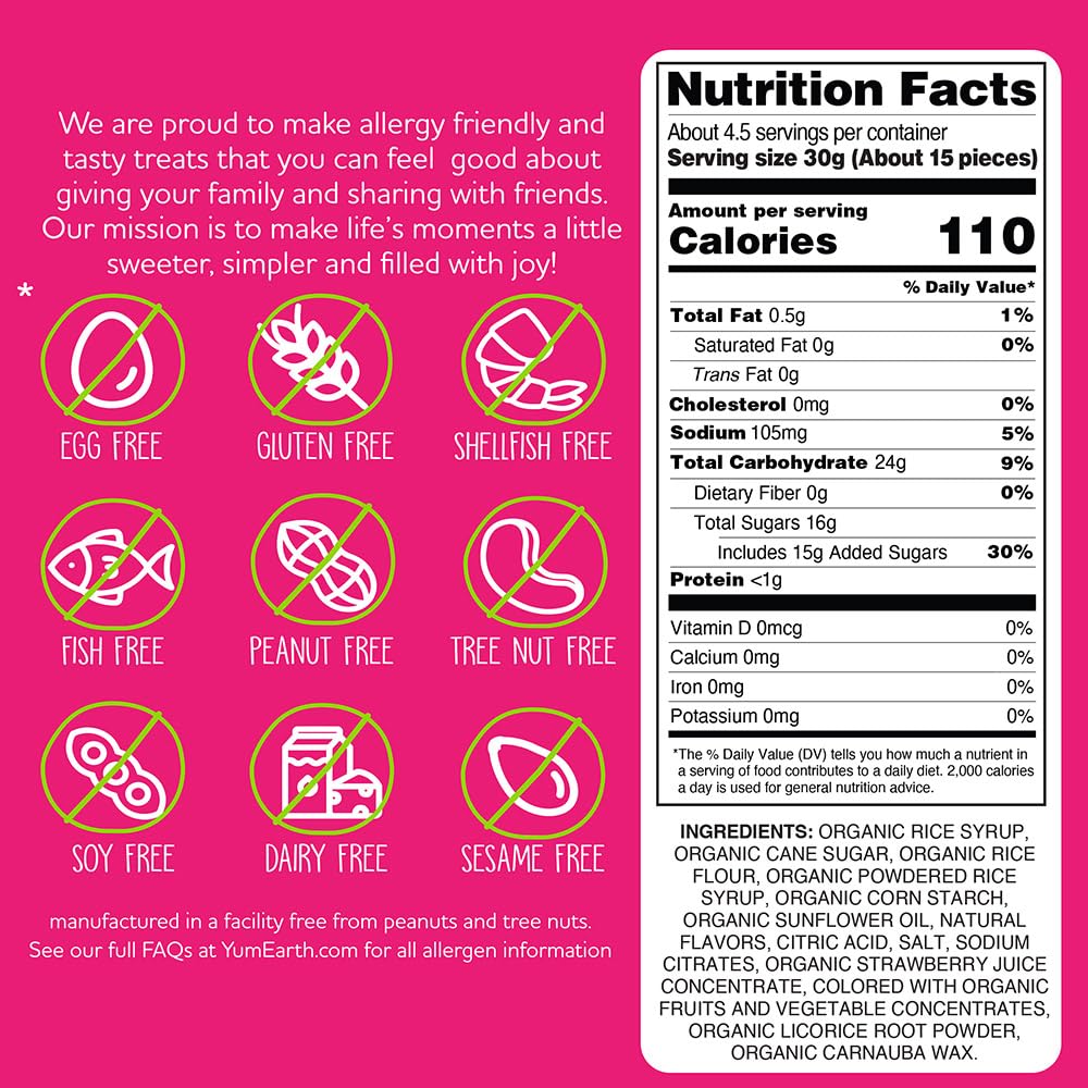 YumEarth no artificial dyes label emphasizing vibrant color from real ingredients