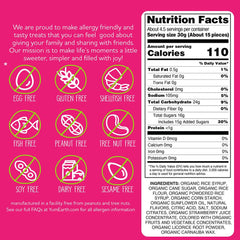 YumEarth no artificial dyes label emphasizing vibrant color from real ingredients