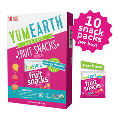 YumEarth snacks in a lunchbox ready for school or travel