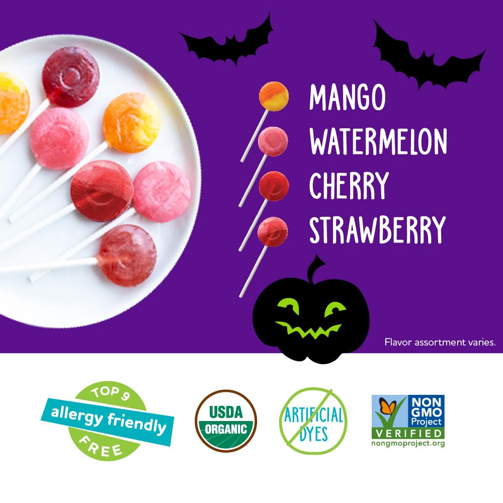 YumEarth USDA Organic Certified lollipops for trusted organic snacking.