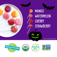 YumEarth USDA Organic Certified lollipops for trusted organic snacking.