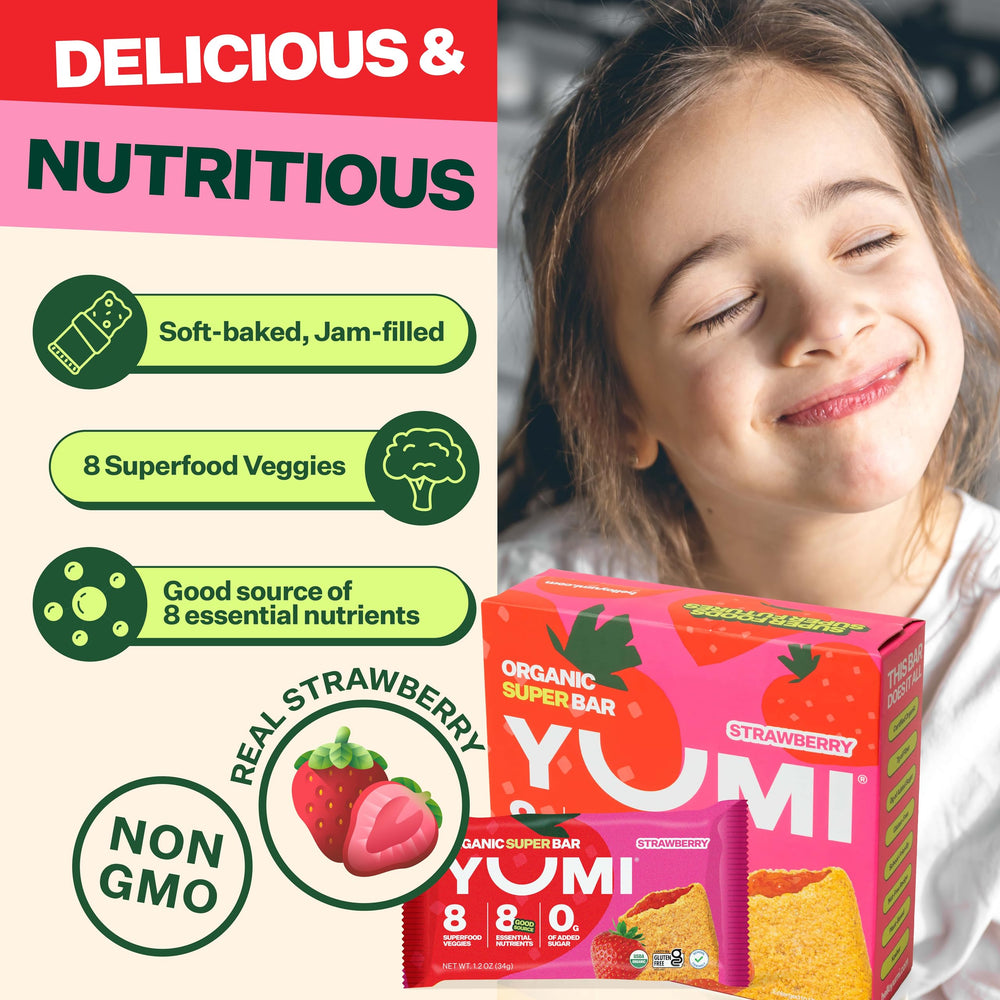 YUMI Organic Breakfast Superbar 2g plant-protein supports daily activity