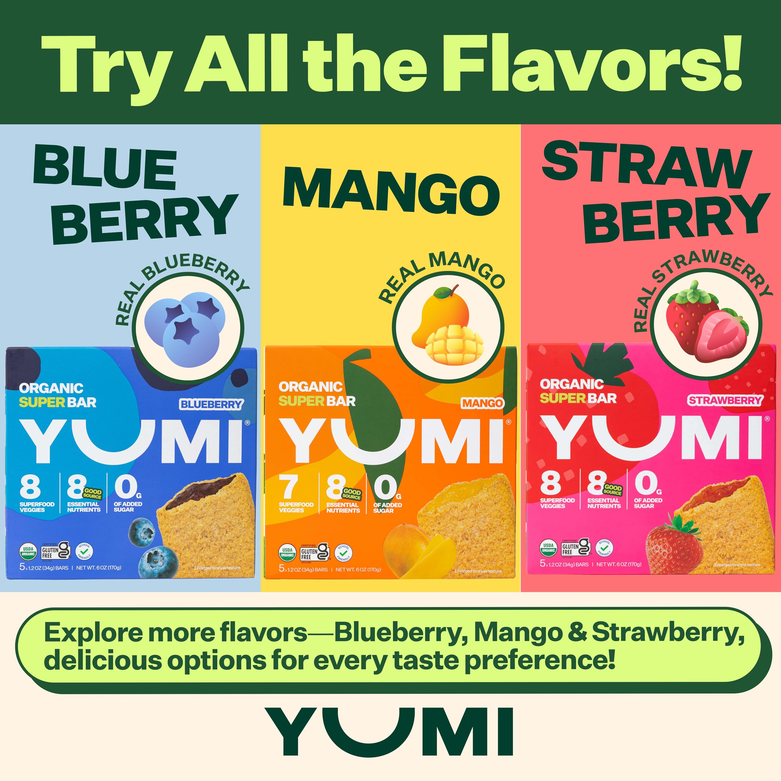 YUMI Organic Breakfast Superbar purity award signifies tested safety