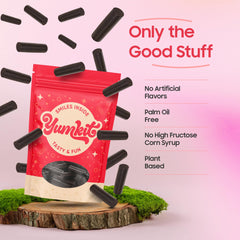 Yumkit natural molasses and licorice root flavor enhances everyday snacking.