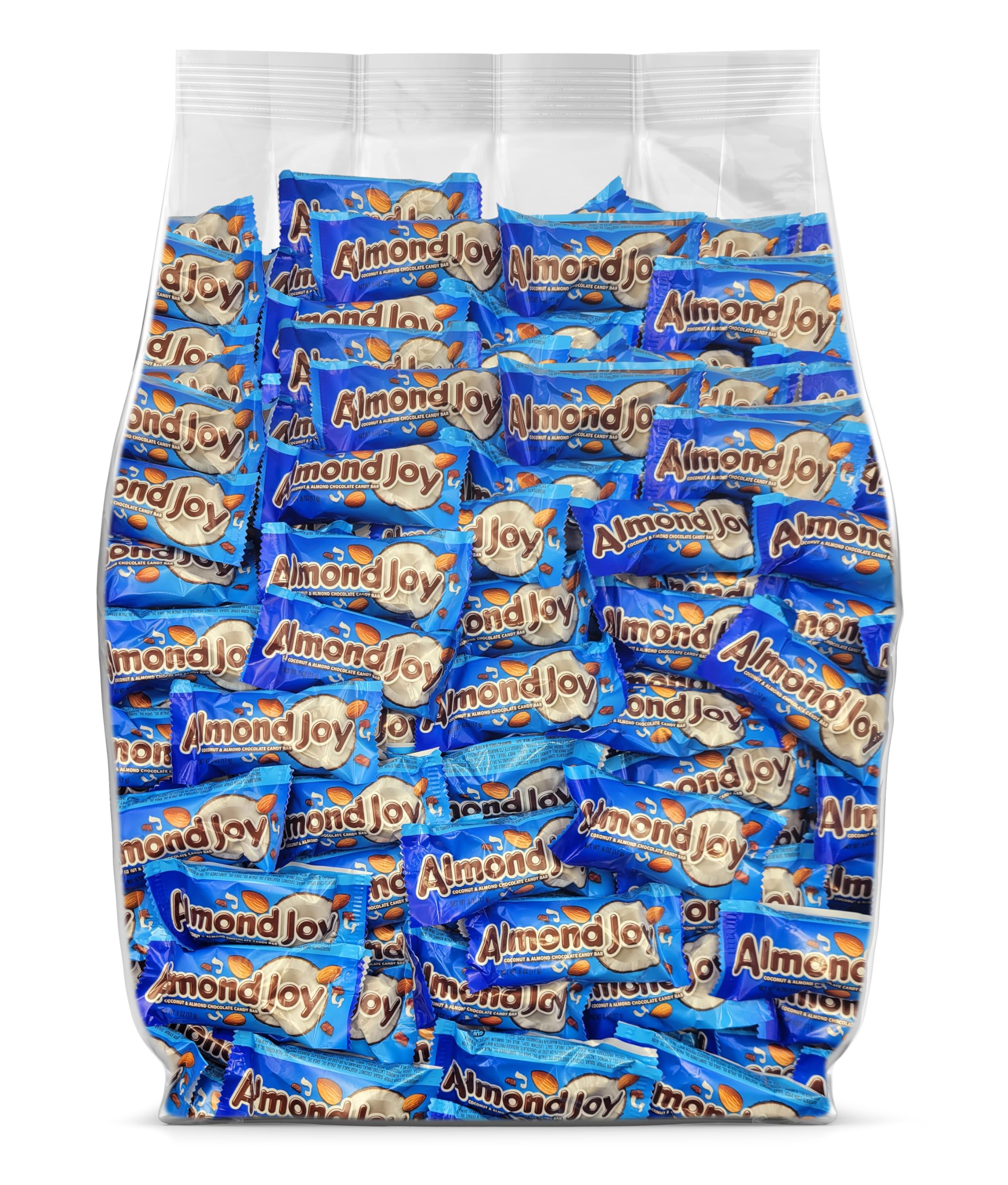 Yummy Chew AlmondJoy bulk hero pack featuring milk chocolate, coconut, and almonds.