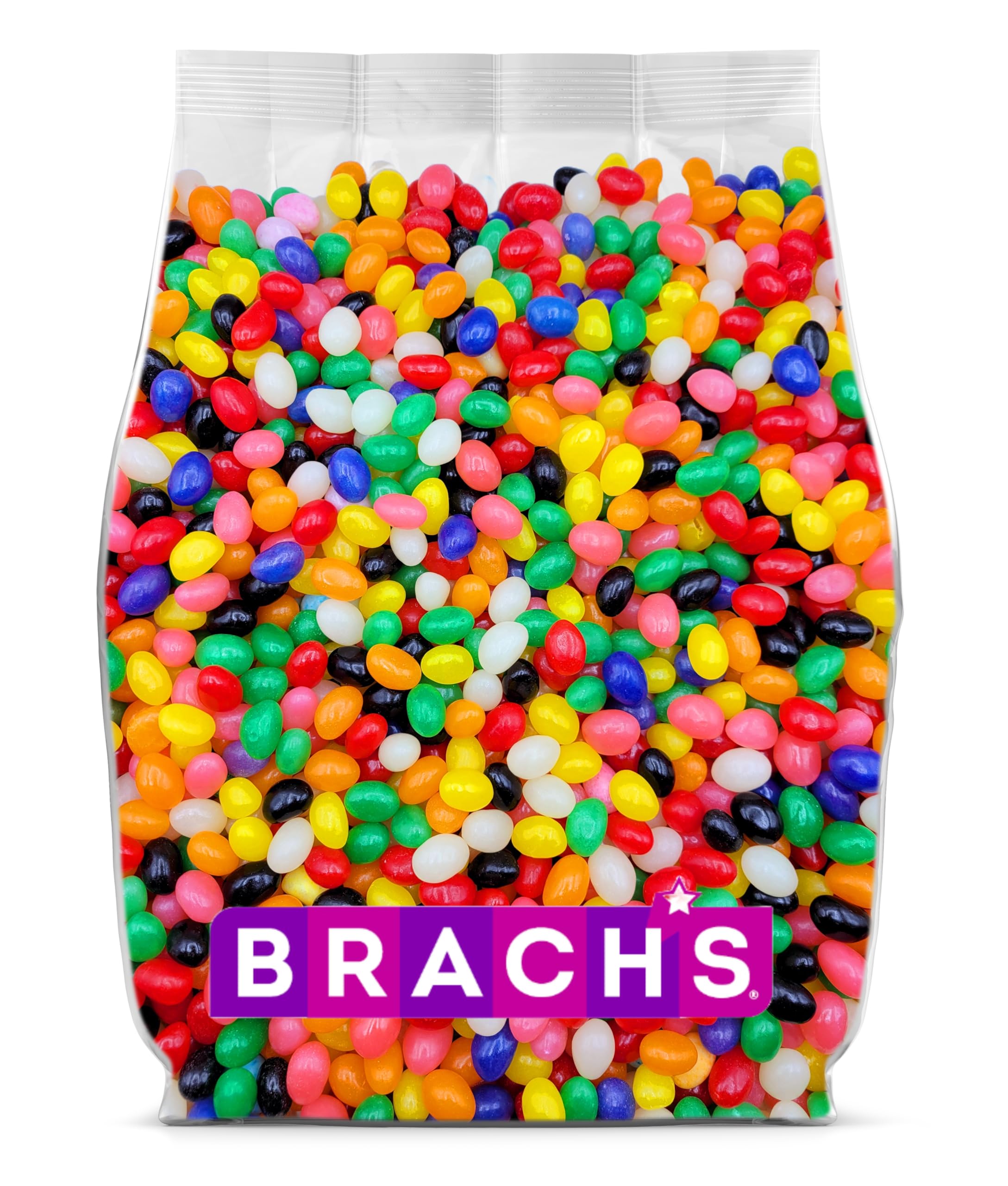 Yummy Chew Brach's Jelly Beans Classic colorful beans ideal for bulk candy bowls.