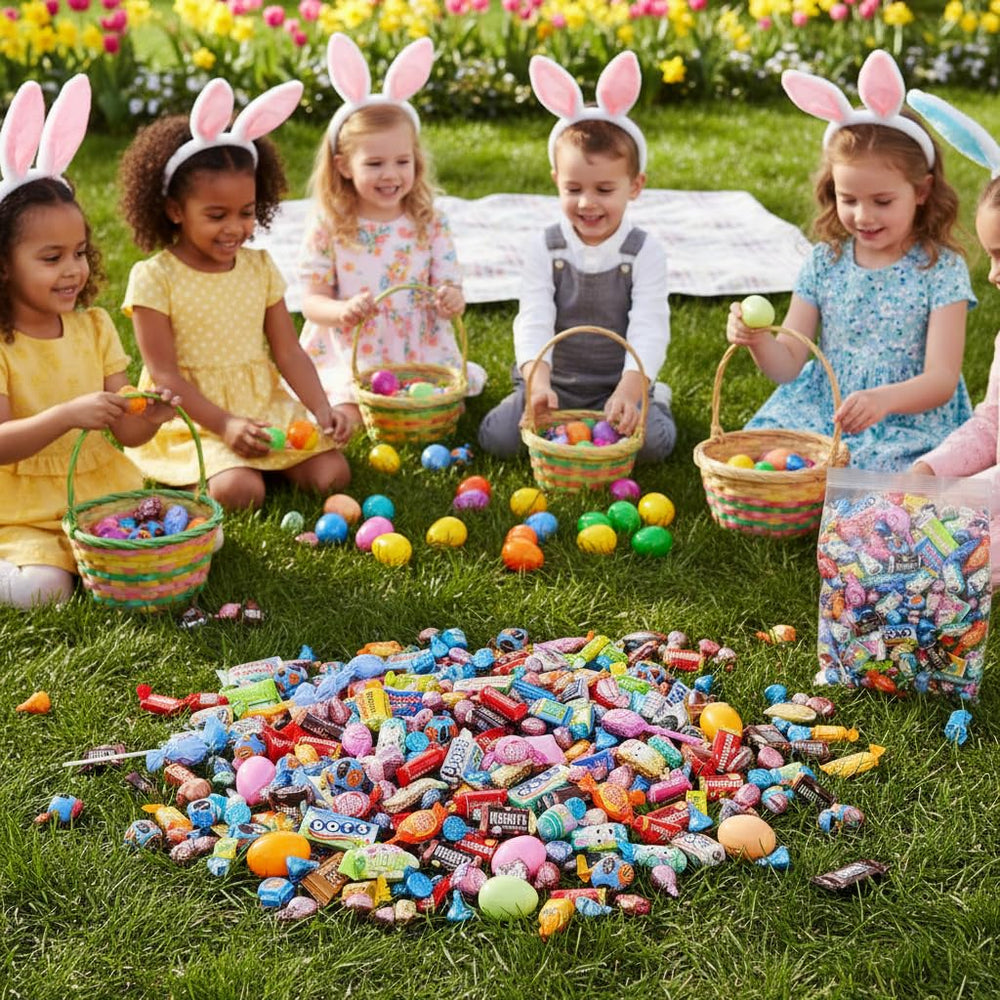 Yummy Chew Easter Eggs chocolate candies ideal for egg hunts and baskets.