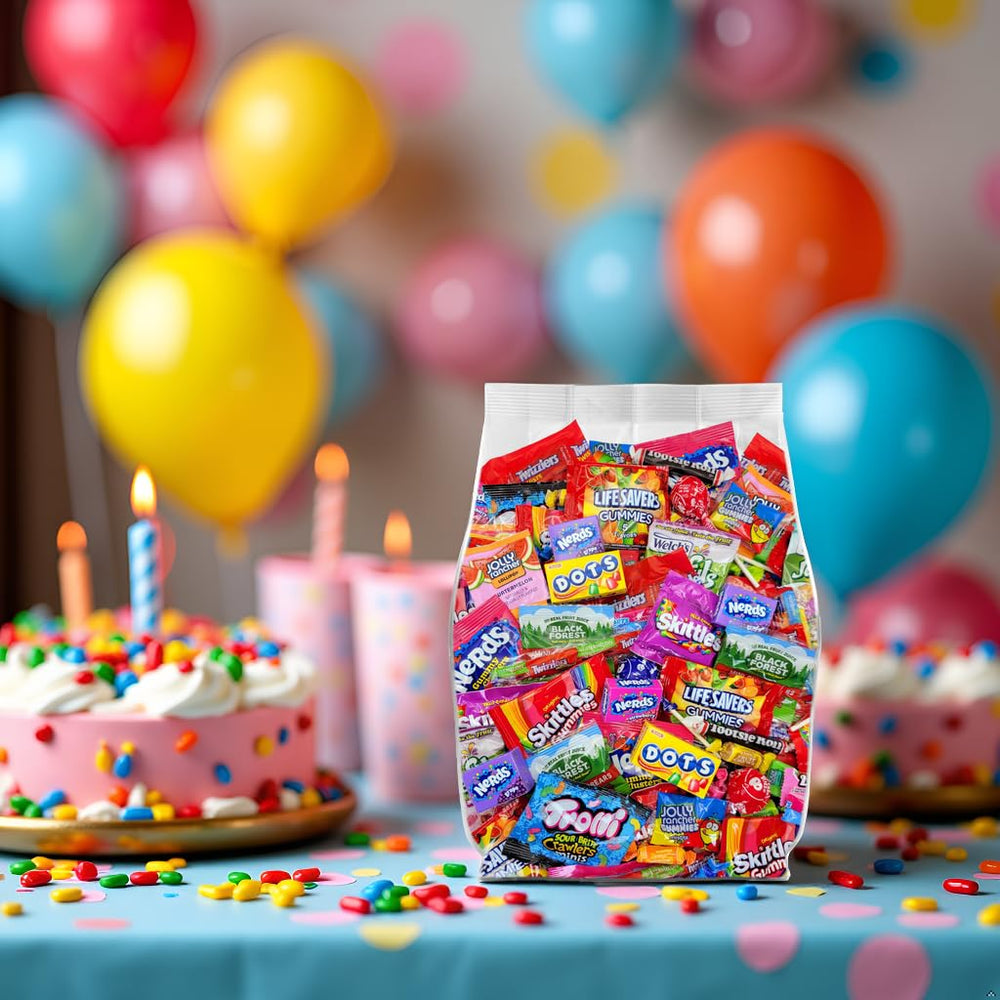 Yummy Chew easter eggs and pinatas display colorful treats