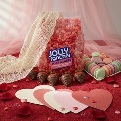 Jolly Ranchers Jelly Hearts brighten Valentines party tables with festive color.