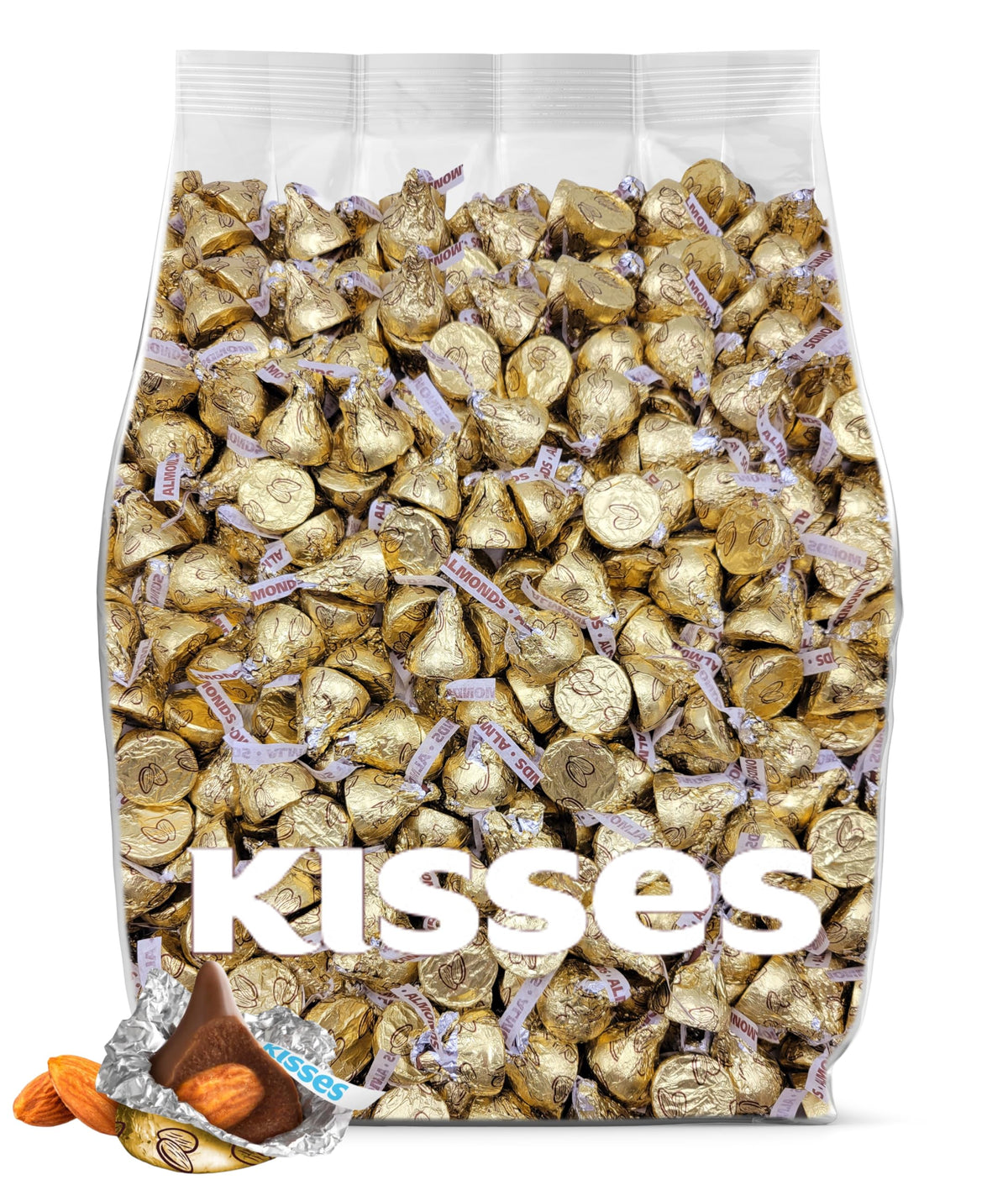 Yummy Chew Kisses with Almonds bulk bag for gatherings and gifting.