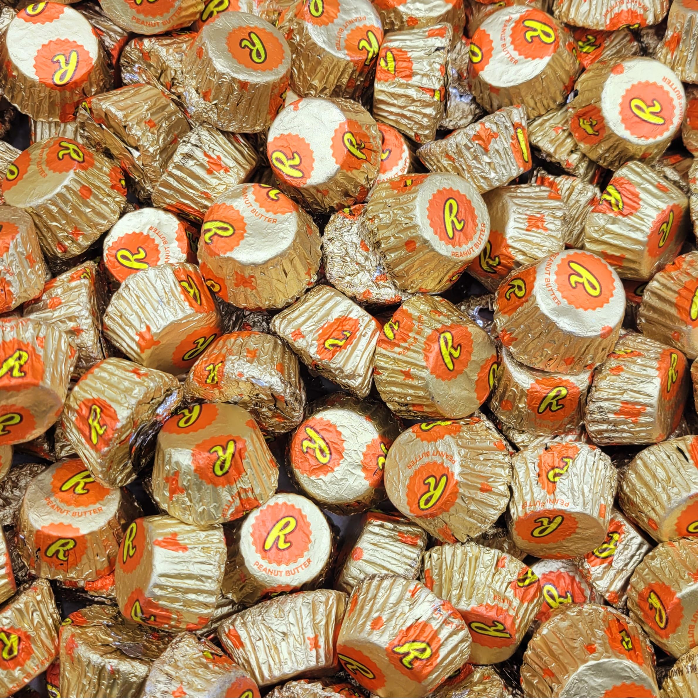 Yummy Chew Reese's cups individual wraps close-up, perfect for snacking anywhere, anytime.