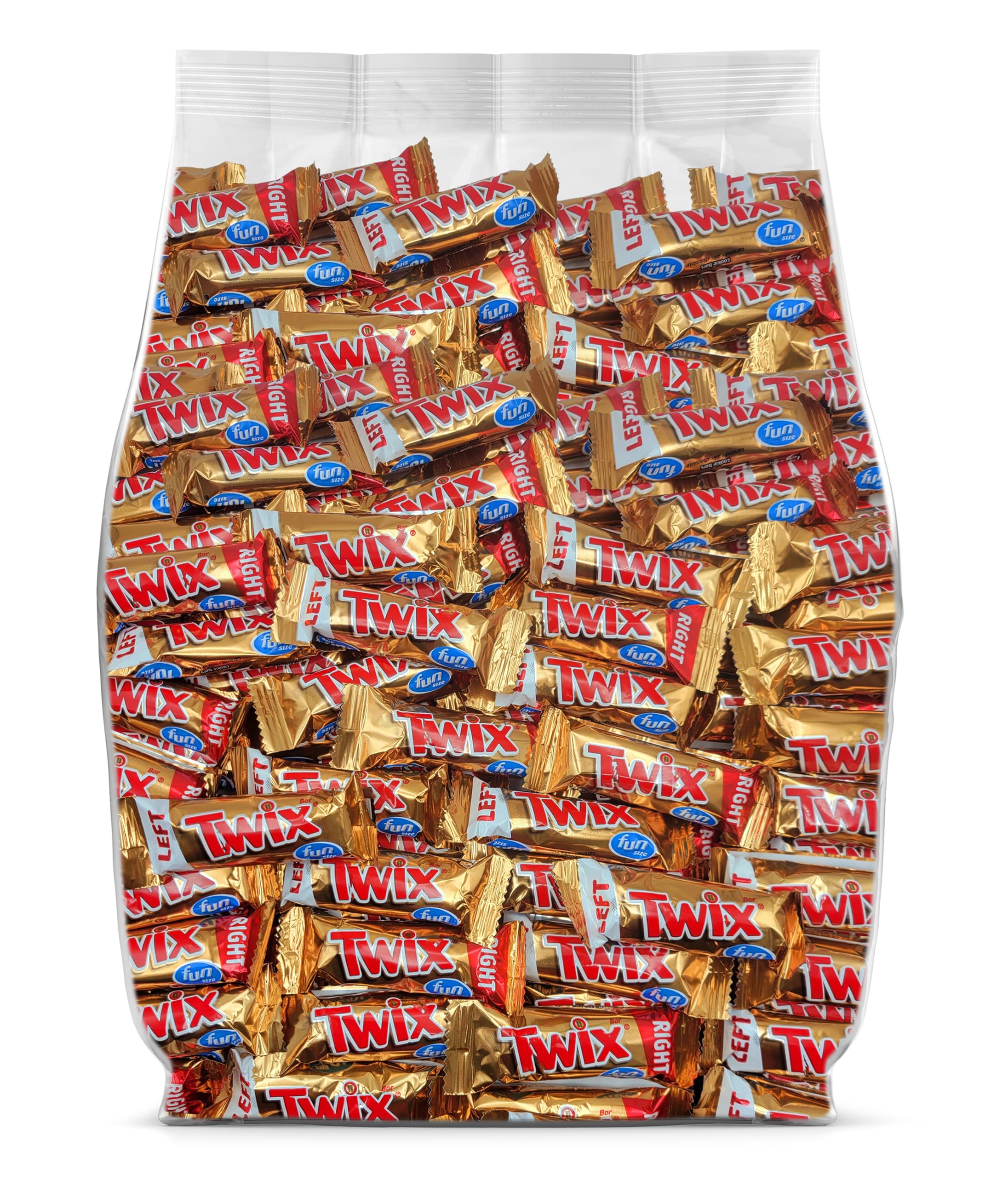Yummy Chew TwixCandy bars bulk fun size pack, ideal for sharing at events.