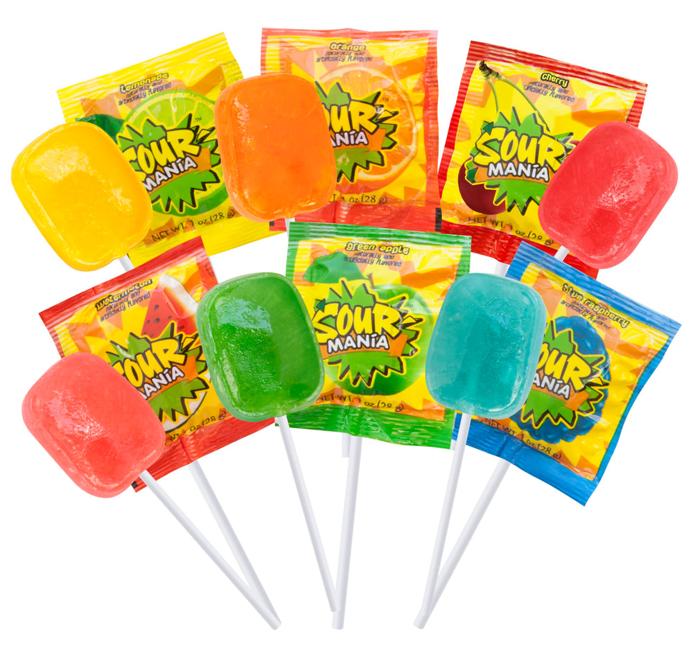 Yummy Lix Sour Mania lemonade lollipop zesty citrus option for gatherings