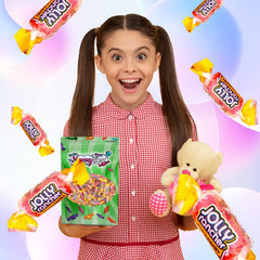 YUMMYLAND Clear plastic bag display showcases modern packaging and candy visibility.