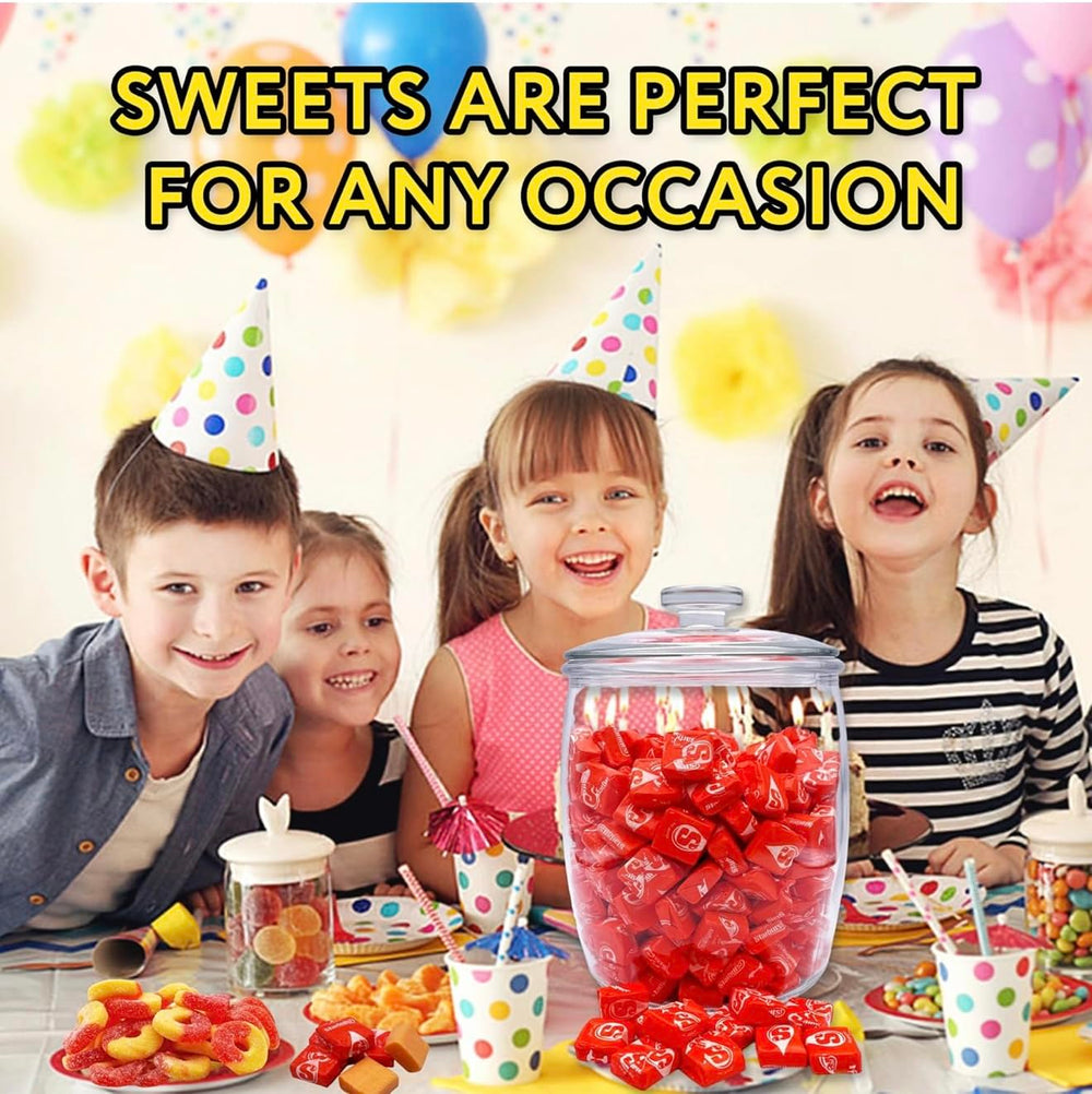 YUMMYLAND Orange Star Bursts in clear window packaging showcase vibrant candies.
