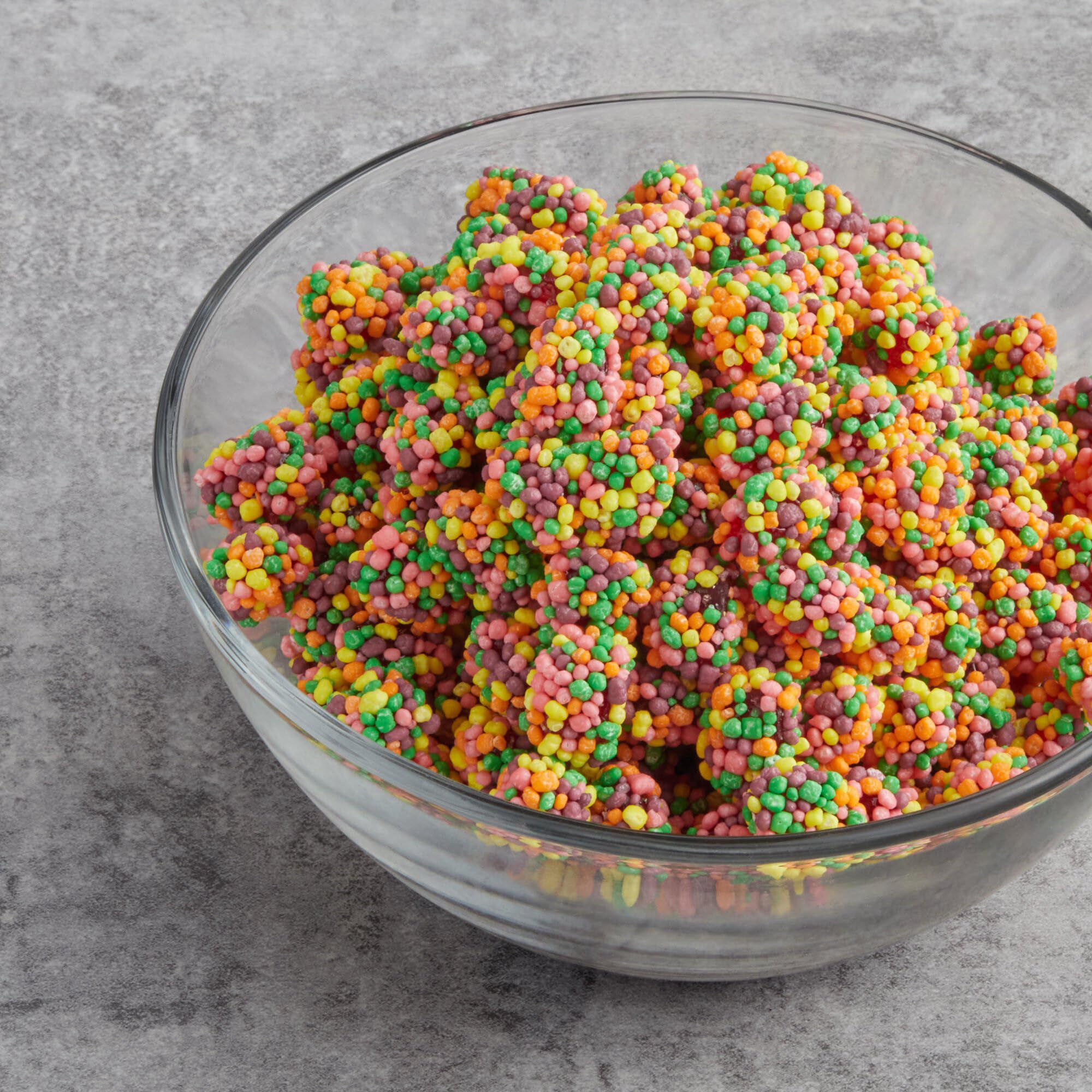 YUMTOV Rainbow Gummy Clusters arranged on a party table for snacking