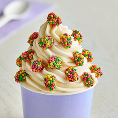 Bright rainbow variety of YUMTOV Rainbow Gummy Clusters for eye-catching display