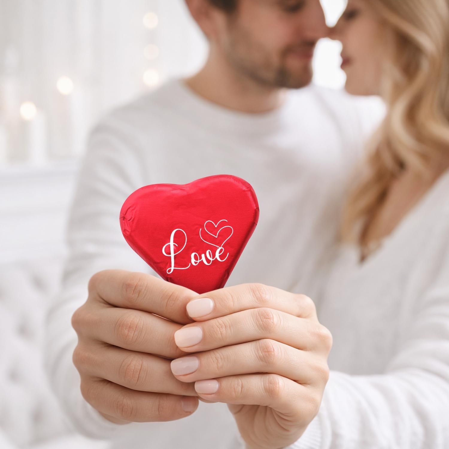 Yumzo bulk heart chocolates large 2 inch size for sharing.